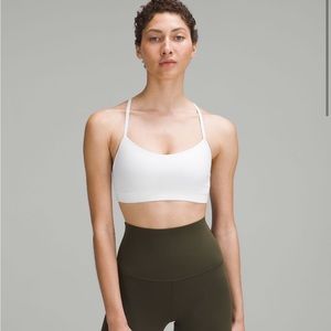 Lululemon White Flow Y Bra Size 4 WORN TWICE